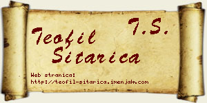 Teofil Sitarica vizit kartica